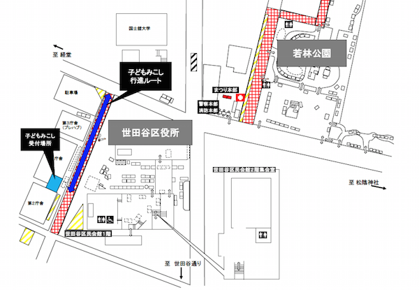 受付場所の地図